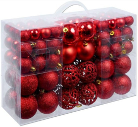 Kerstballen 100 stuks rood