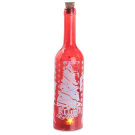 Fles met LED verlichting Kerstman