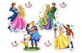 4 Delige puzzel set Verliefde Prinsessen Castorland B-04461-2
