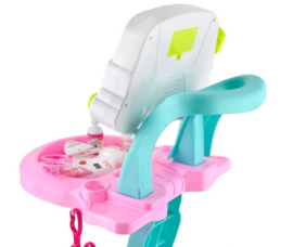 Doktersset met trolley roze / Medical play set roze