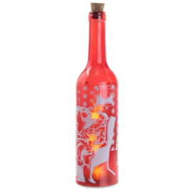 Fles met LED verlichting Kerstman