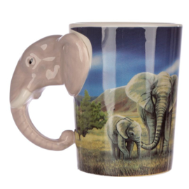 Keramiek mok Olifant savanne vlakte