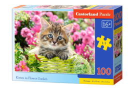 Kitten tussen de bloemen Castorland B-111039