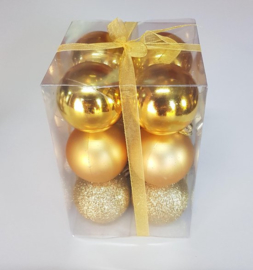 Kerstballen set 12 stuks Ø 5cm in 3 kleuren