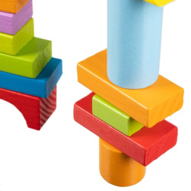 Houten blokken in ton 100 stuks