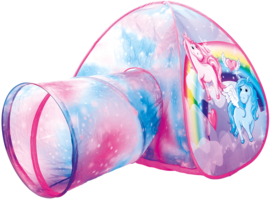 Speeltent met tunnel Unicorn, Speeltent met tunnel Eenhoorn Bino 82823