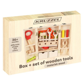 Houten Gereedschapskist 30 delig