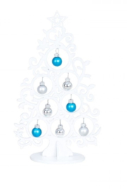 Kerstboom van hout Wit 30cm