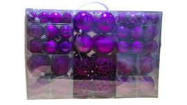 Kerstballen 100 stuks Paars