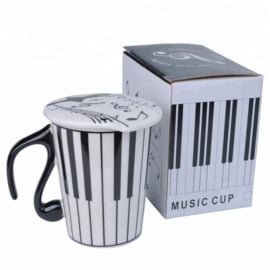 Keramiek mok Muzieknoot Piano