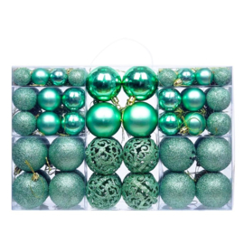 Kerstballen 100 stuks Peacock / Vintage Blauw