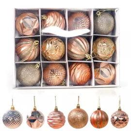 Kerstballen 12 stuks 6 cm Goud