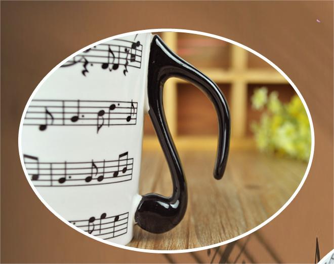 Keramiek mok Muzieknoot Notenbalk