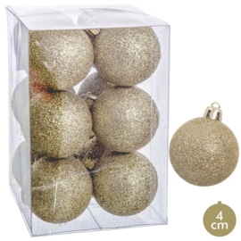 Kerstballen set 12 stuks Goud Ø 4 cm 