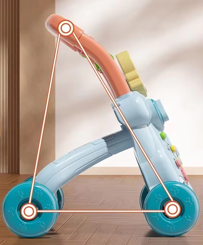 Baby Walker, Baby Loopwagen, Baby Walker met speelbord Roze