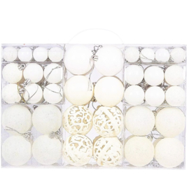 Kerstballen 100 stuks Wit