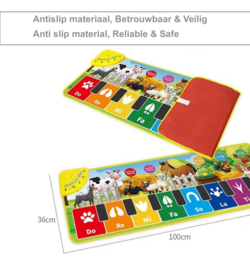 Muziek speelmat boerderij dieren, Muziekmat, Pianomat