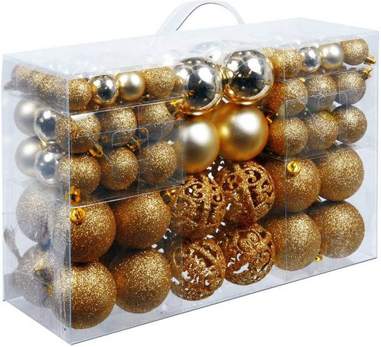 Kerstballen 100 stuks goud | Kerstballen en Kerstboom versiering |