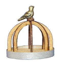 A201 Ronde tuinmand met vogel