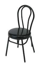 02116 zwart metalen stoel. (AR)