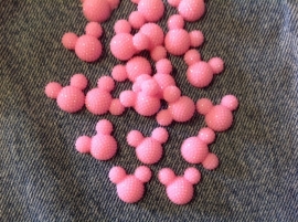 Mickey Mouse kopje ROZE 18 mm per stuk € 0,30