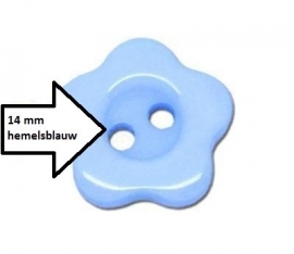 Blauw bloemetje 14 mm