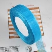 Organza lint  Aquablauw  20 mm