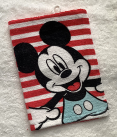 Handdoek met naam en washandje Mickey