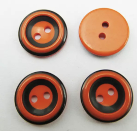 Oranje met zwart. 15 mm