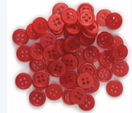Rood knoopje 10 mm