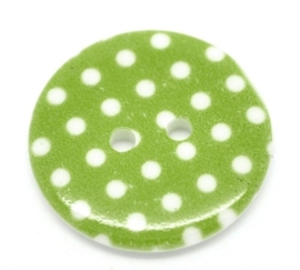 Groen met witte stip 23 mm