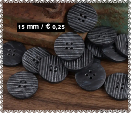 Zwart 15 mm