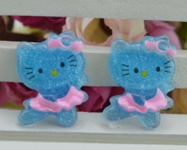 Hello Kitty blauw 4 voor € 1,00
