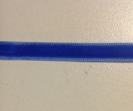 Blauw fluweelband € 0.20 per meter