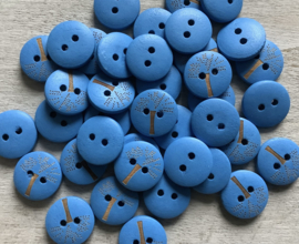 Hout met levensboom 15 mm blauw