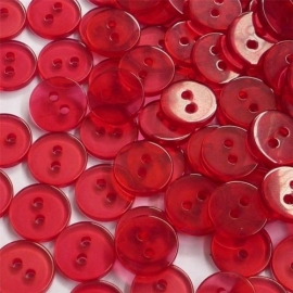 Rood transparant  11 mm per stuk € 0,10