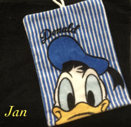 Handdoek met naam en Donald washandje