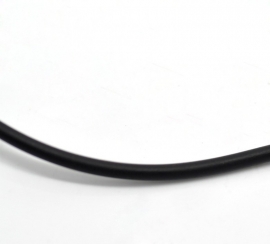 Rubber ketting draad ( zwart ) rond 3mm0