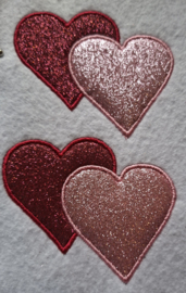 Glitter harten / Roze