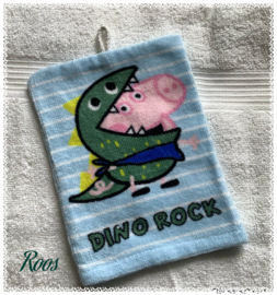 Handdoek met naam en Peppa Pig washandje