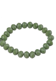 Olijfgroen. 6 x 5 mm.   25 voor