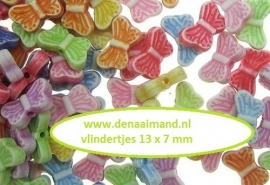 Vlindertjes 13 x 7 mm 20 voor € 1,00