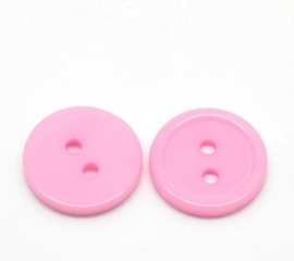 Blauw knoopje 15 mm per stuk € 0,07