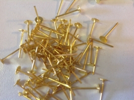 Oorbellenstekers met stopper goud 4mm 10 voor € 0,50