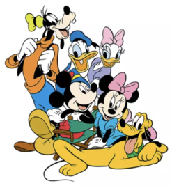 Mickey & familie 6 x 6 cm