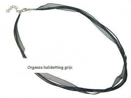 Organza ketting GRIJS