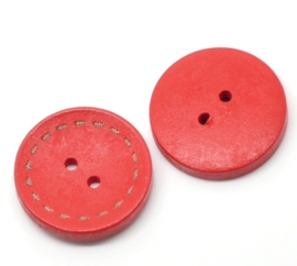 Rood rond 25 mm per stuk € 0,11