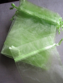 Licht groen organza tasje