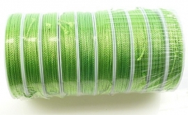 Zijdedraad  1.8 mm. Groen.  Per rol