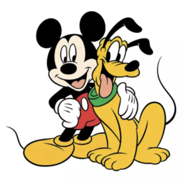 Mickey & Pluto. 6x6 cm